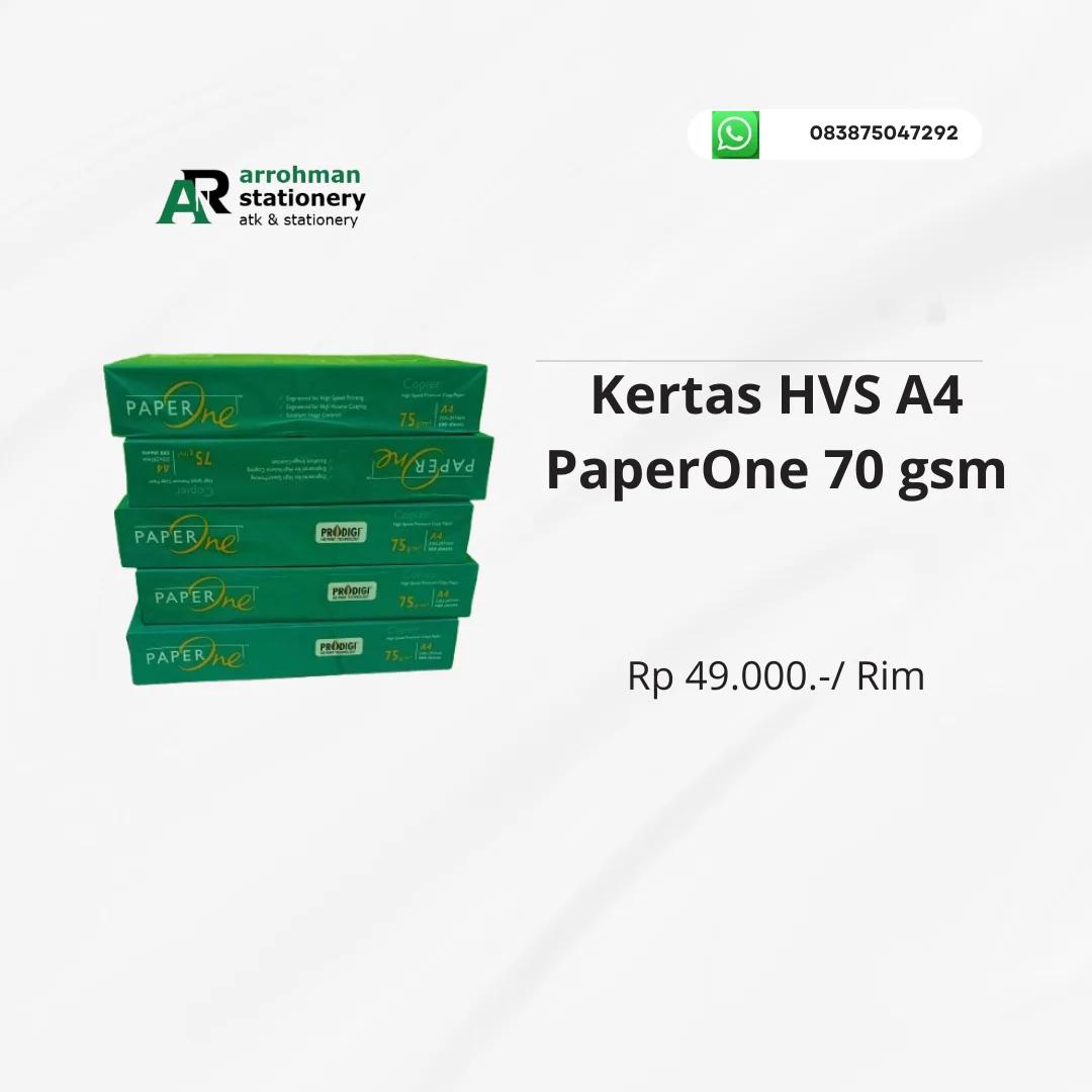 KERTAS HVS A4 PAPERONE 70 GSM