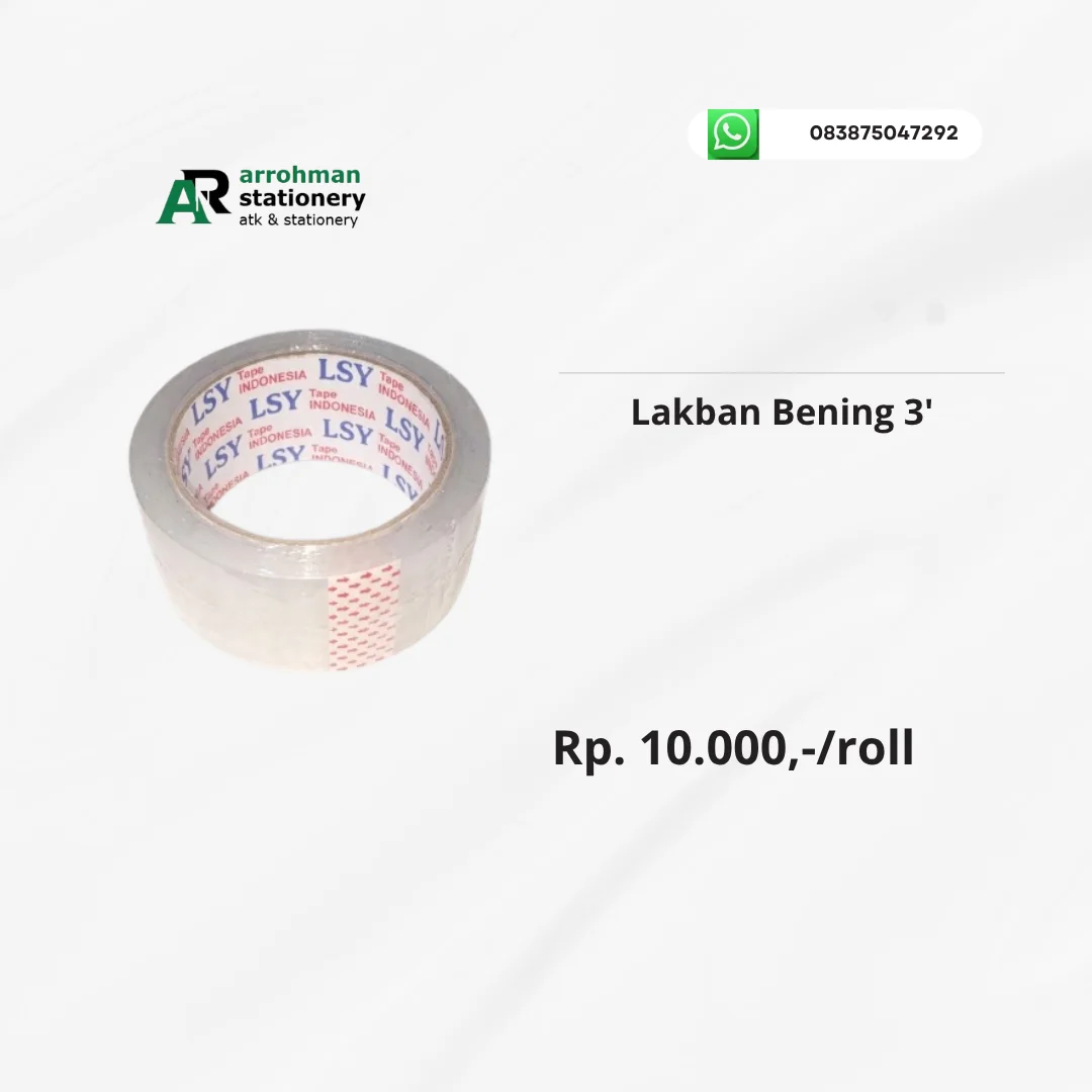 Lakban Bening 3'